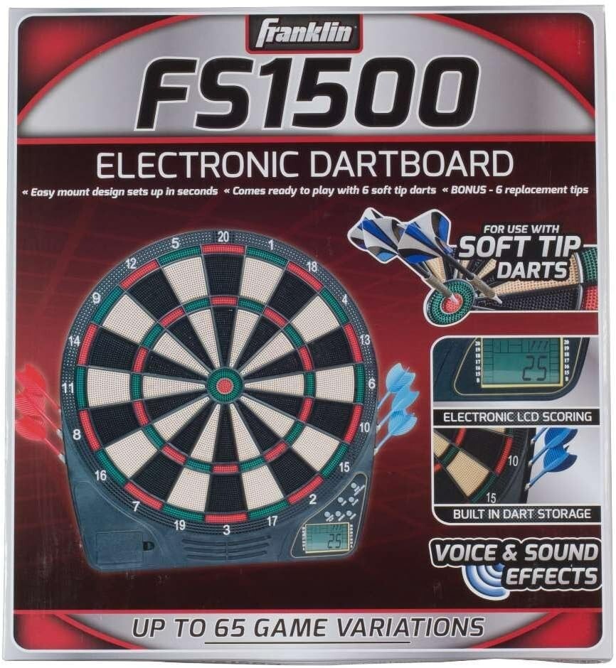 Compact Electronic Dartboard with 12 Darts & Engaging Sound Effects - Easy Setup