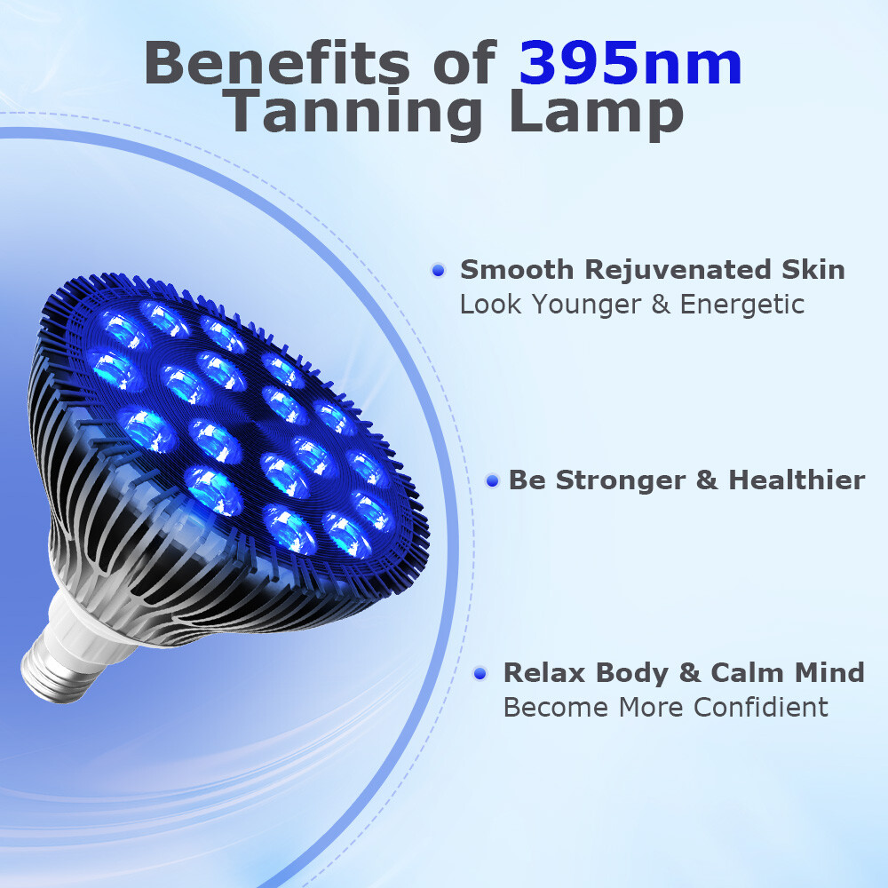 UV Tanning Lamp Body Facial Tanning Solarium Light Bronze Skin Color Sunless