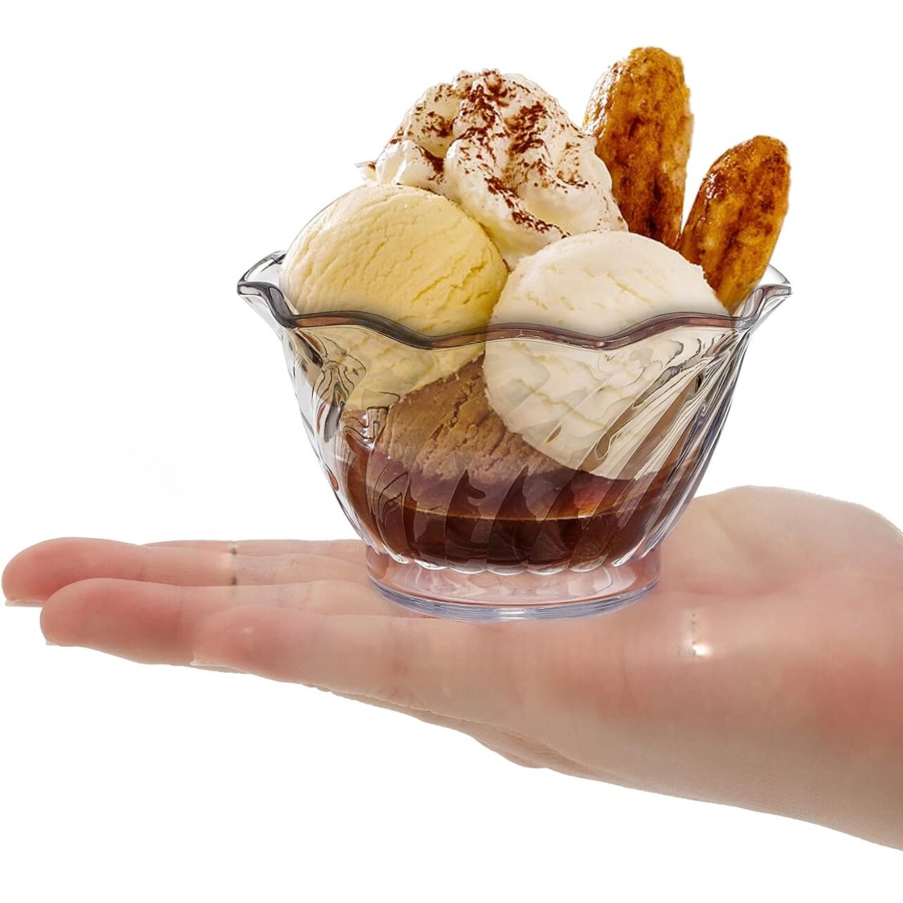 5 oz Clear Plastic Dessert Dish Ice cream Cups Yogurt Bowls