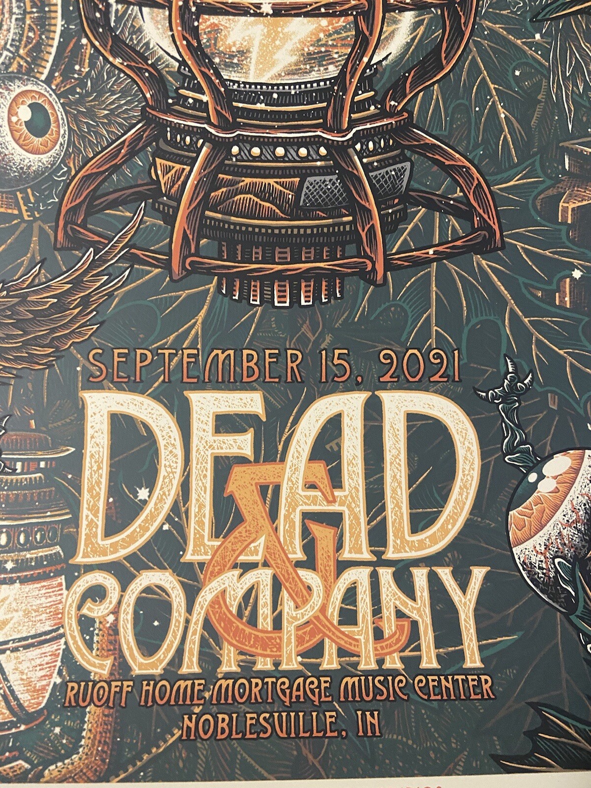 Dead and Company poster Noblesville 9/15 2021 Mint Luke Martin Avenger Sold Out