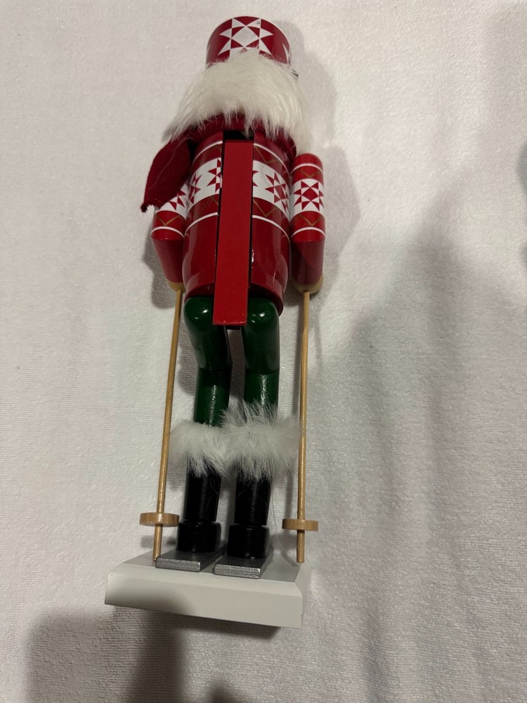 Nutcracker Holiday 12.5" Skier w/Skis Gears