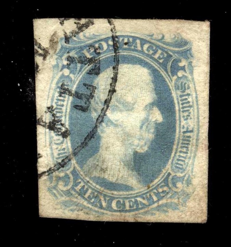 CONFEDERATE STATES - #9 10c Jefferson Davis "T-E-N CENTS" - used - SUPERB! JUMBO