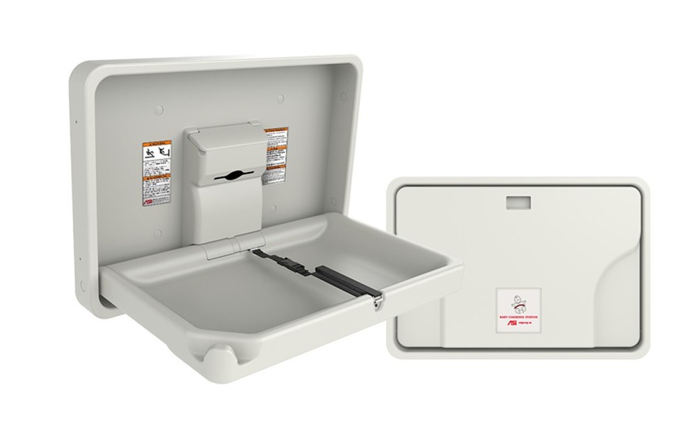 ASI 9014 Surface Mounted Baby Changing Station - Beige