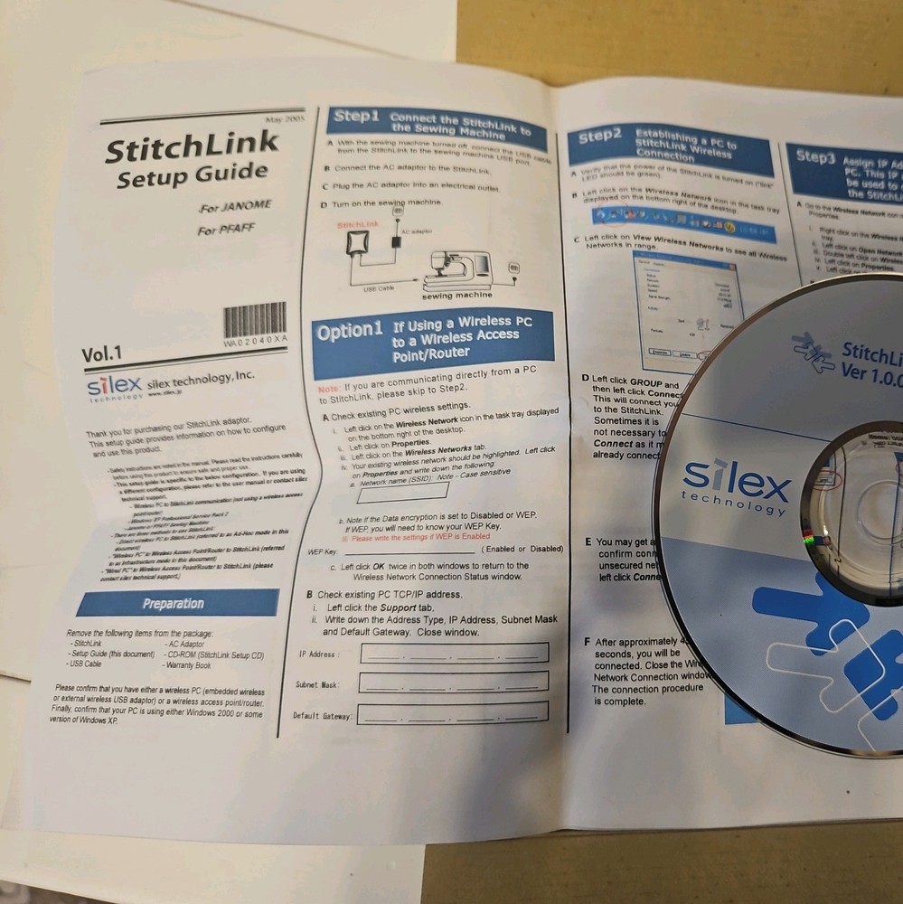 Pfaff StitchLink Silex SX-2000U2