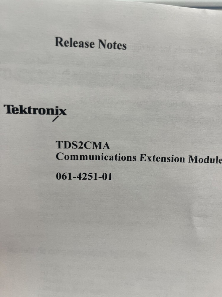 Tektronix TDS 1002 2CH 60MHz. + TDS2CMA communication extension module