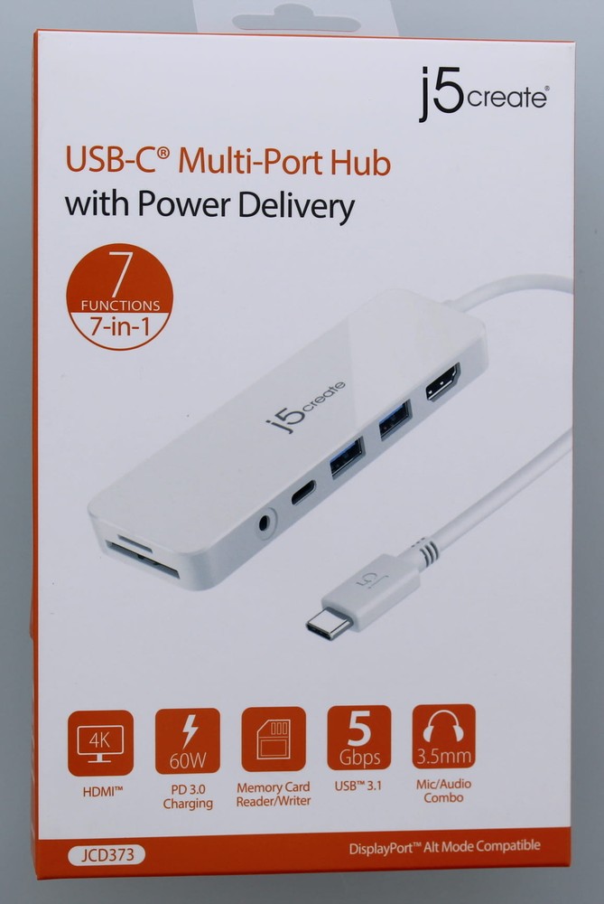 J5 Create USB-C Multi-Port Hub With Power Delivery