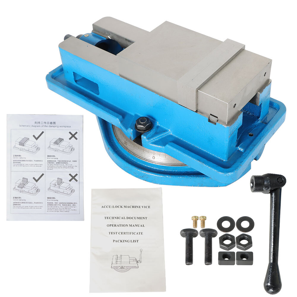 4" Lockdown CNC Milling Machine Vise With Base