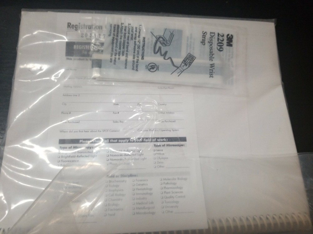 SPOT RT SLIDER DIAGNOSTIC INSTRUMENTS 2.3.1 Camera, Data Cable & Interface Card