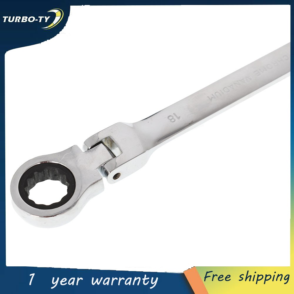 12Pcs 8‑19mm Reversible Ratchet Wrench Ratcheting Socket Spanner Nut Tools