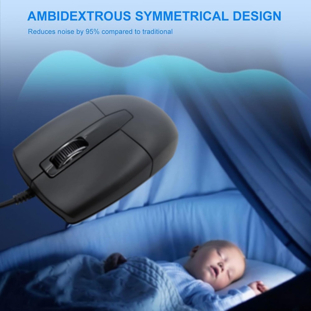 USB C Wired Mouse, Type C Optical Mouse, Portable Silent Comfortable, for Laptop