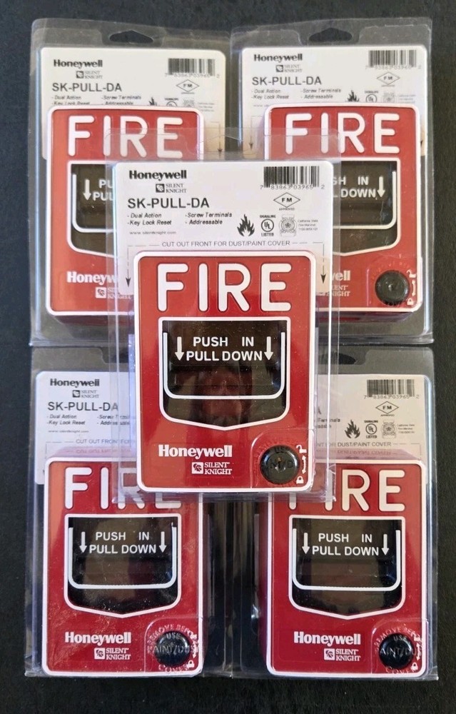 SILENT KNIGHT SK-PULL-DA ADDRESSABLE DUAL ACTION PULL STATION - NEW - 5 AVAIL.