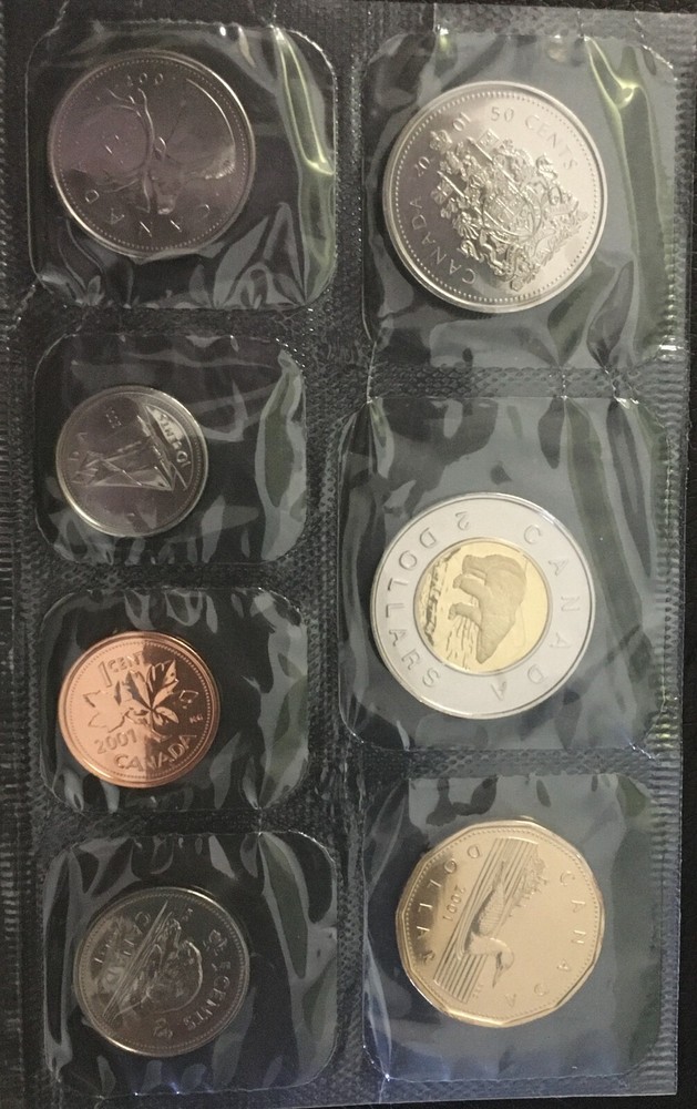 2001 CANADIAN MINT PROOF LIKE UNCIRCULATED SET