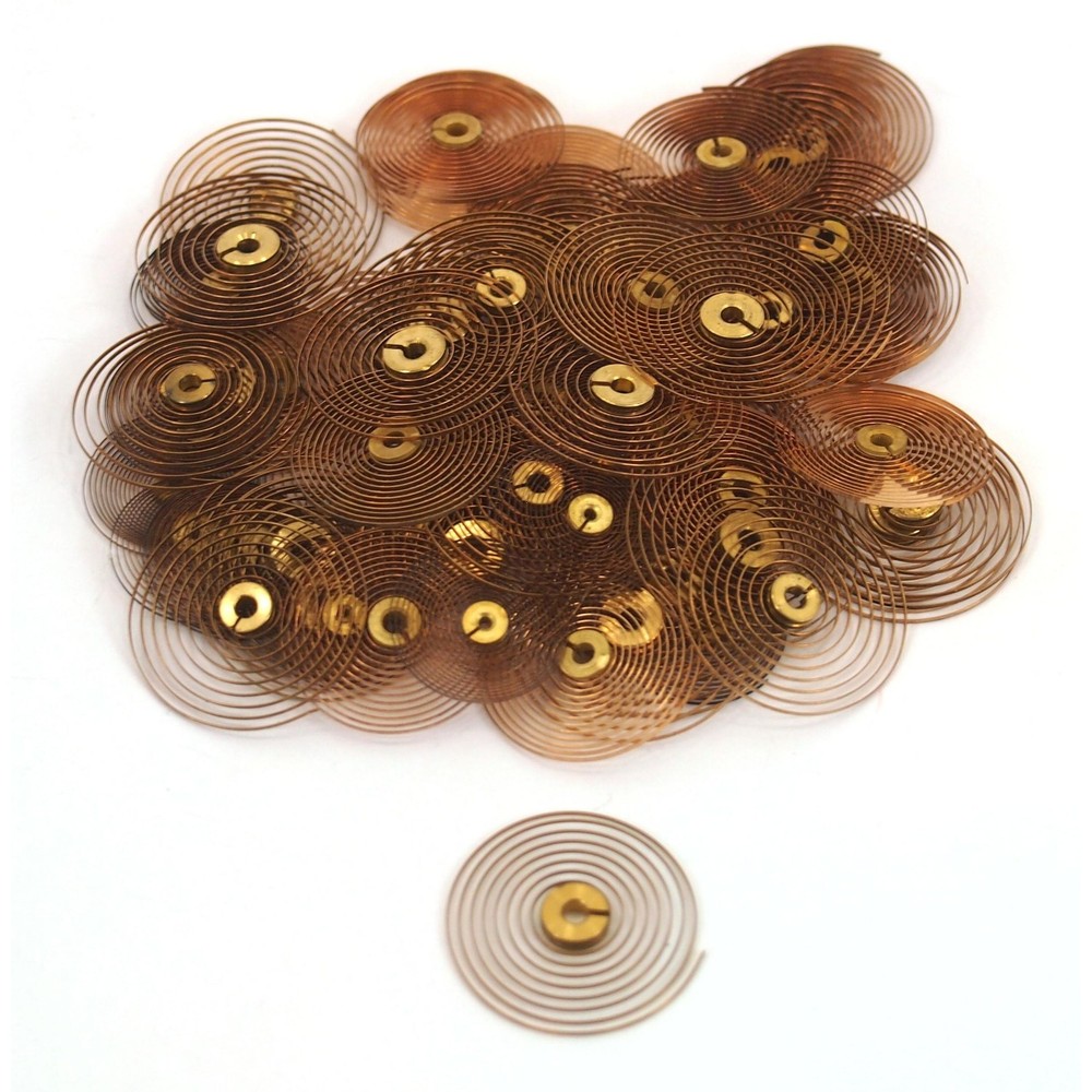 72 Assorted Hairsprings With Collets Clockmaker Clock Parts