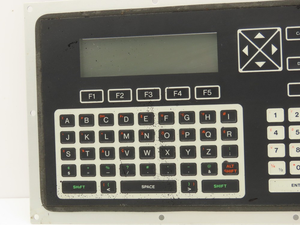 VideoJet Excel Ink Jet Printer Keyboard Interface Panel LCD Display