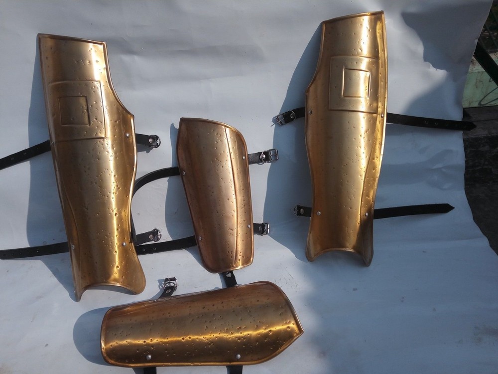 Medieval Arm guard Leg Guard Bracers Greaves Set Armor Reenactment Set