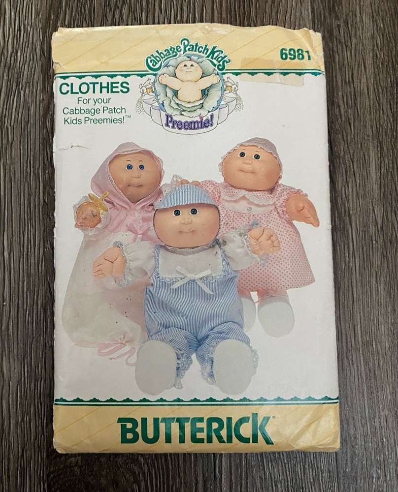 Cabbage Patch Preemie Doll Clothes Sewing Pattern Butterick 6981