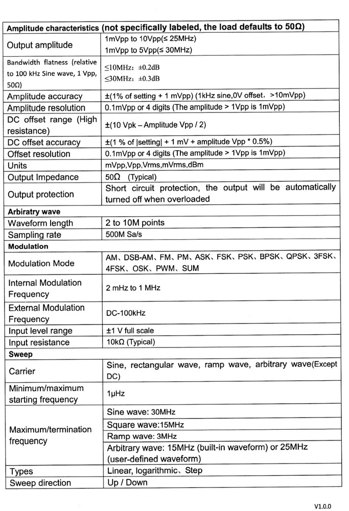 OWON Arbitrary Waveform/Function Generator XDG2030 2 Channels 30MHz