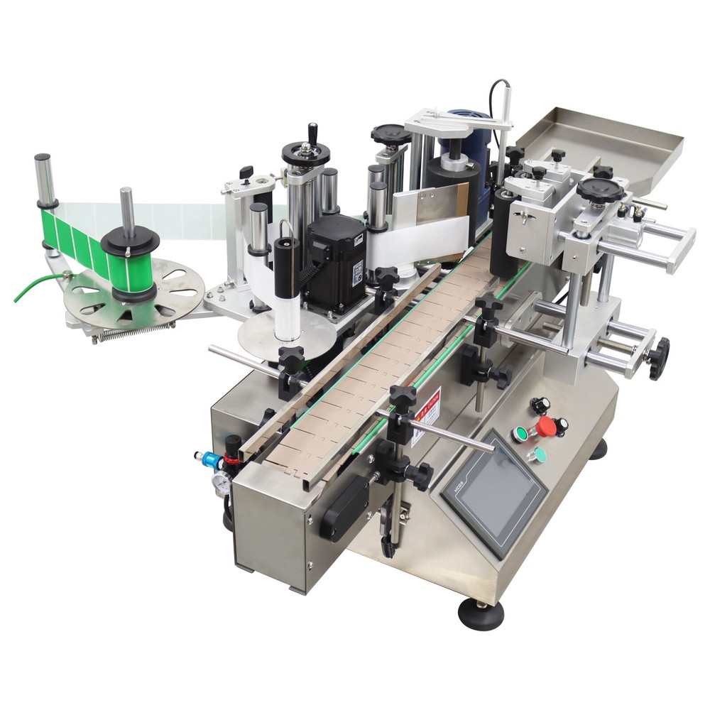 110V Desktop Automatic Round Bottle Labeling Machine for Transparent/Full Label
