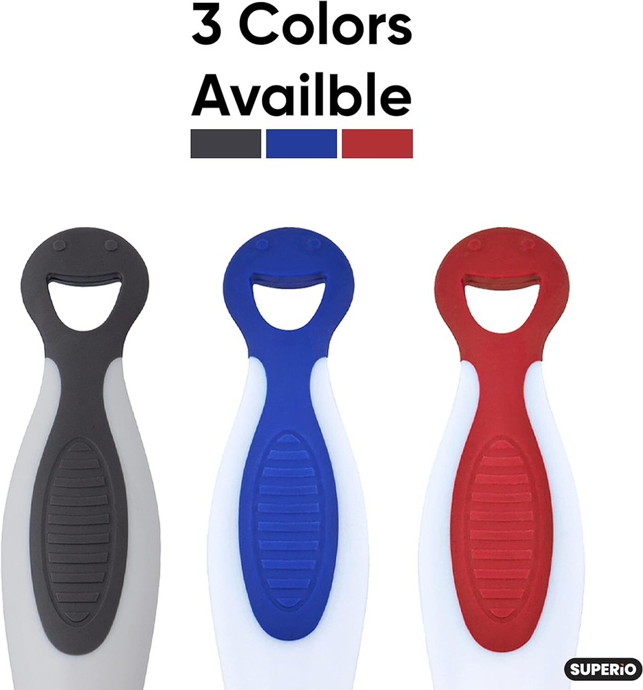 Superio 6" Window Rubber Squeegee with Hanging Loop, 2 Pack, Red