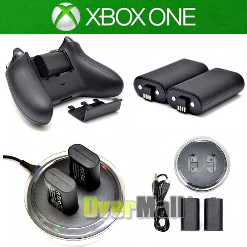 For XBOX ONE Controller Play Dual Charging Dock+2x Rechargeable Battery Pack US