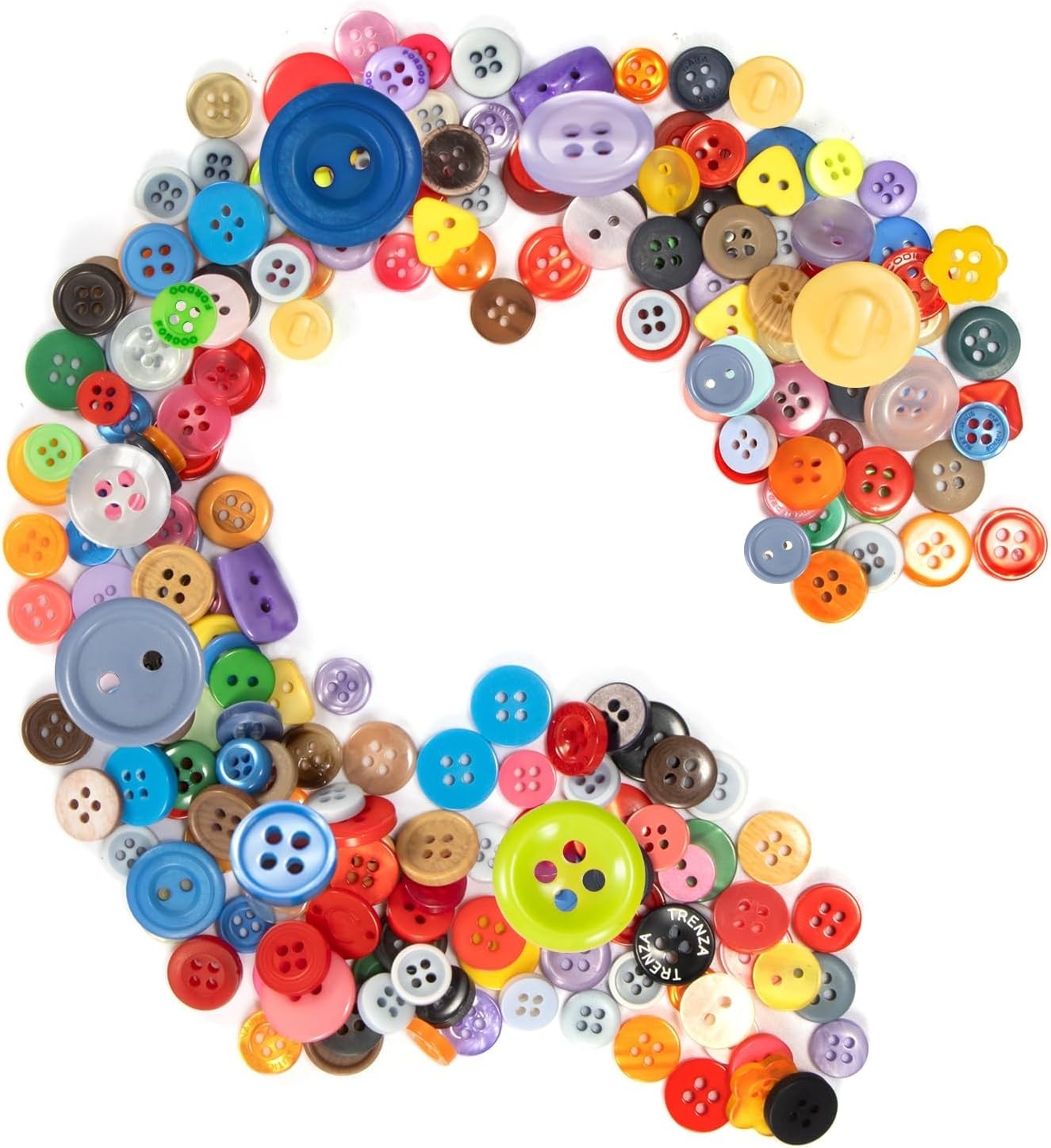 1000 Pcs Resin Buttons, Assorted Sizes Round Craft Buttons for Sewing DIY Crafts