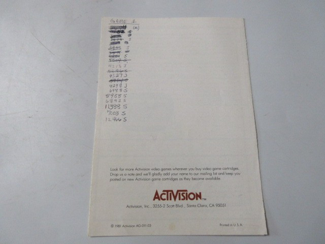 1981 Activision - Stampede instructions