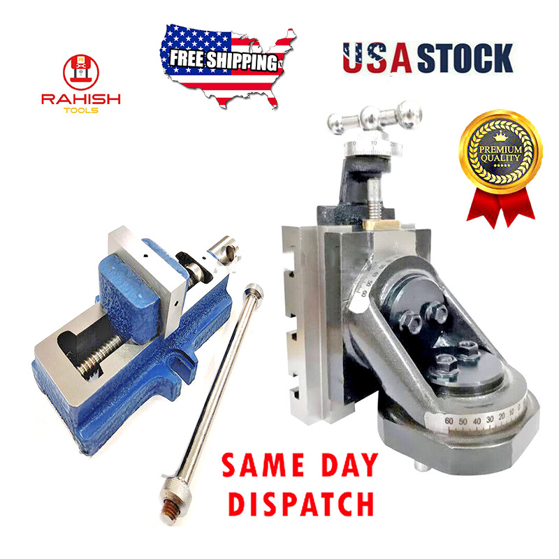 Lathe Vertical Milling Slide Swivel Base 4" X 5" With 2"Self Centering Vice