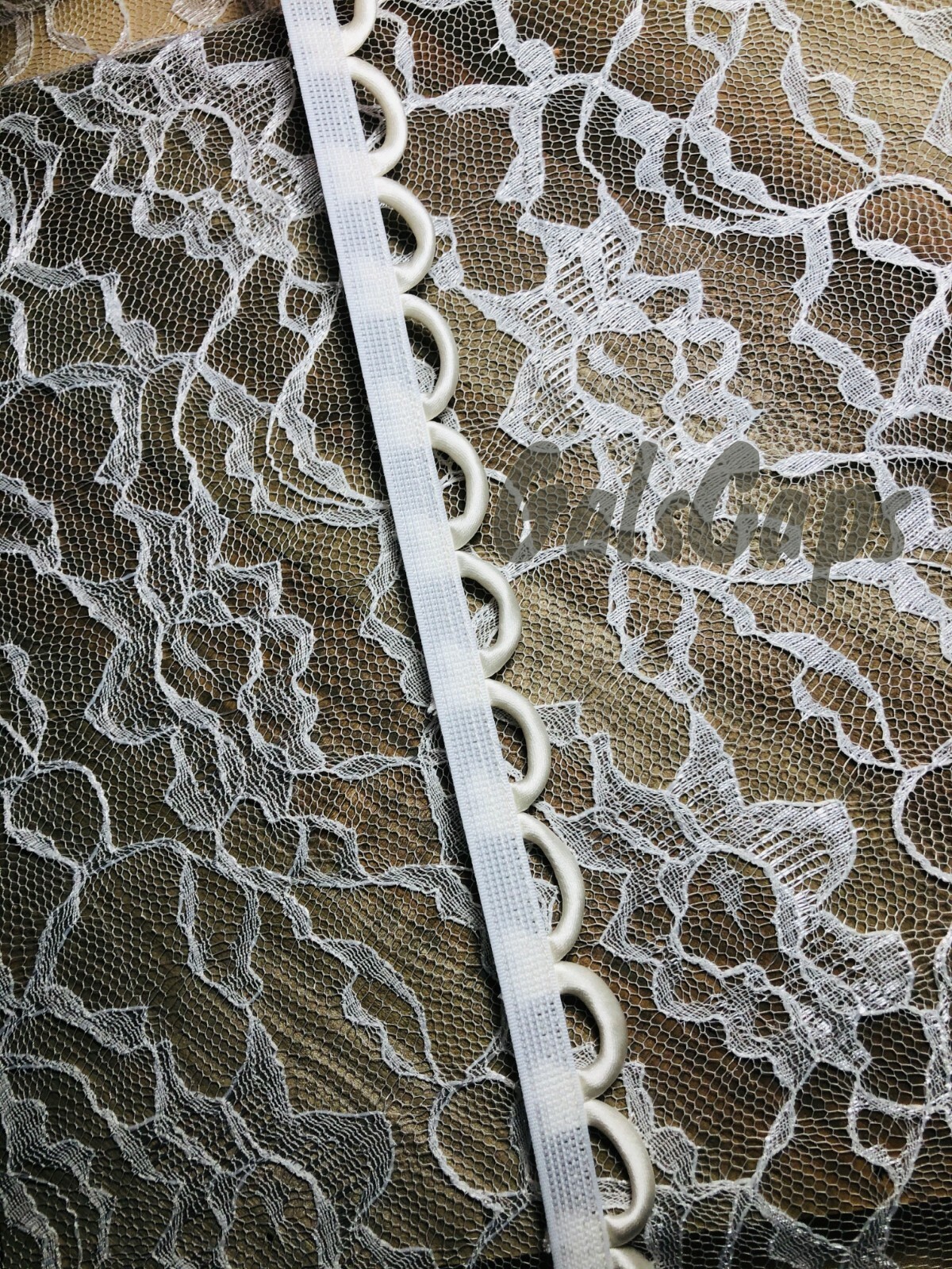 Ivory Satin Corset Loops Lacing Looping Corset Back Lace-Up Zipper Replacement