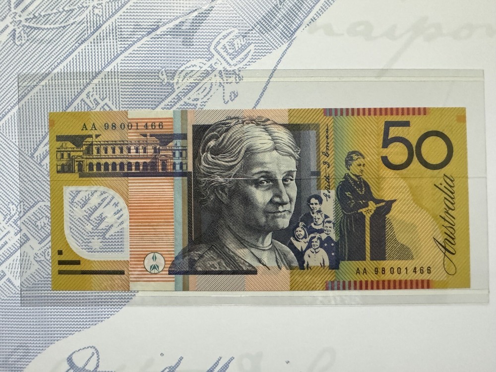 1998 Australia McFarlane/Evans Deluxe UNC Polymer Note Set $5-$100 #1466