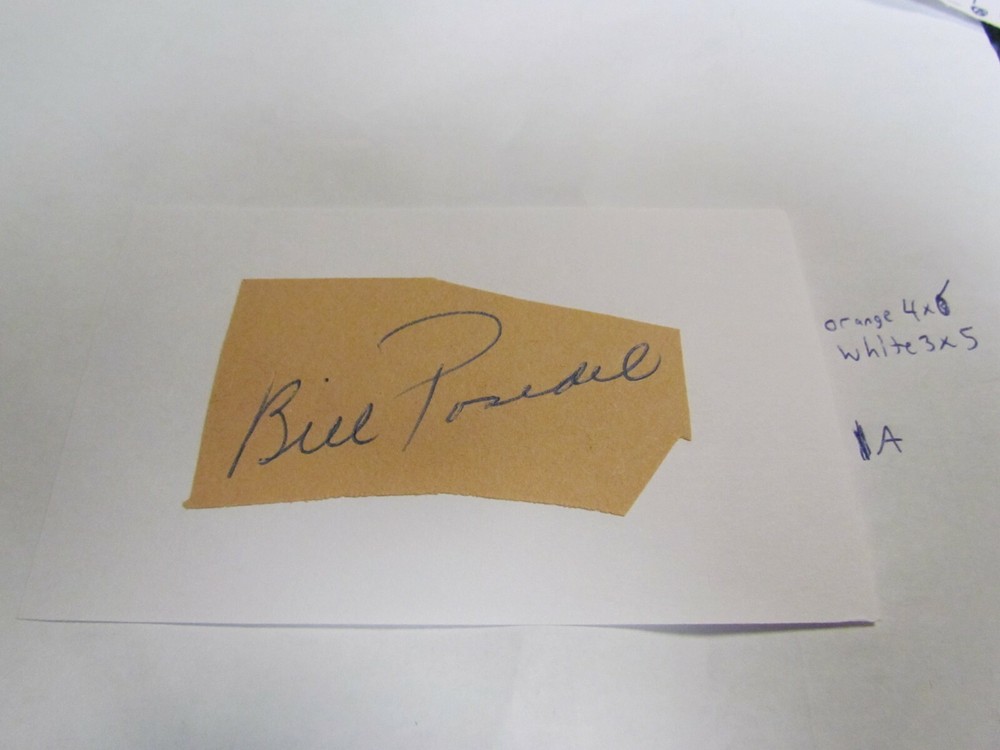 Bill Posedel autographed Cut/Index Card