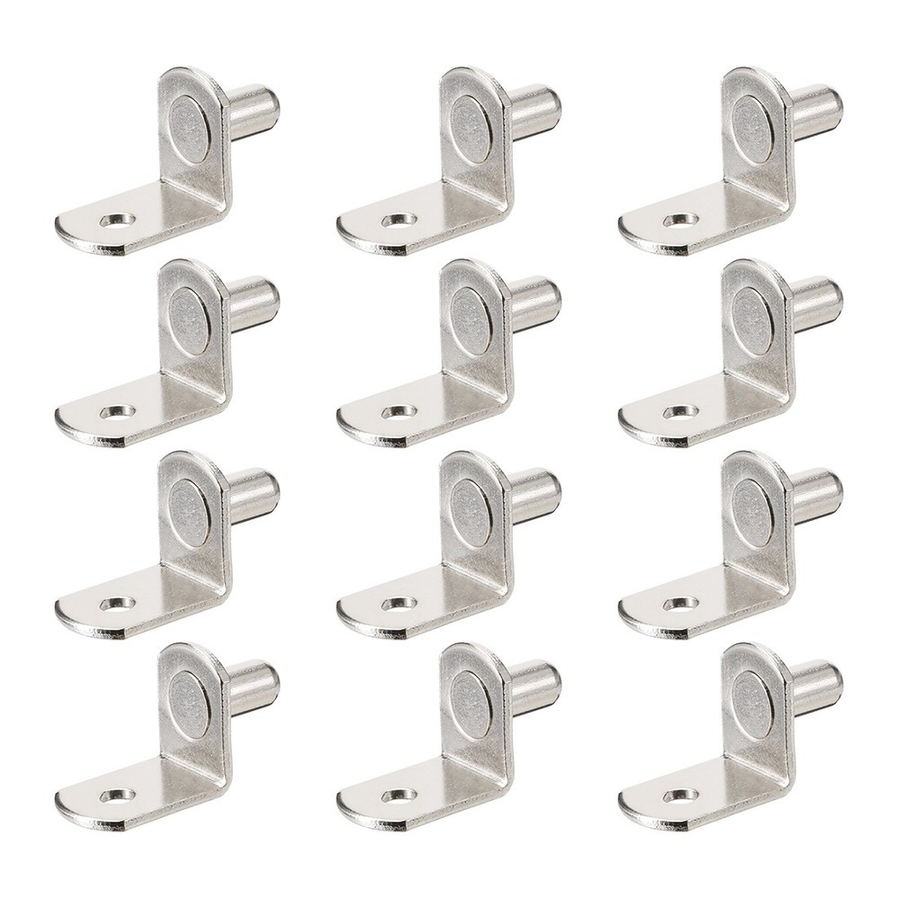 Shelf support pin, 6mm L-shaped support, wardrobe shelf, bracket 50pcs
