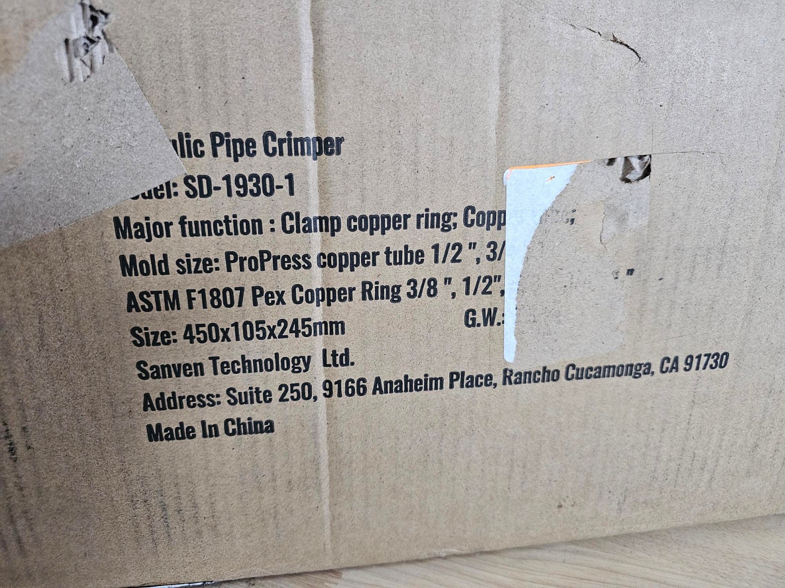 VEVOR Copper Pipe Crimping Tool Hydraulic Driven Pro Press Tool w/ 8 Jaws