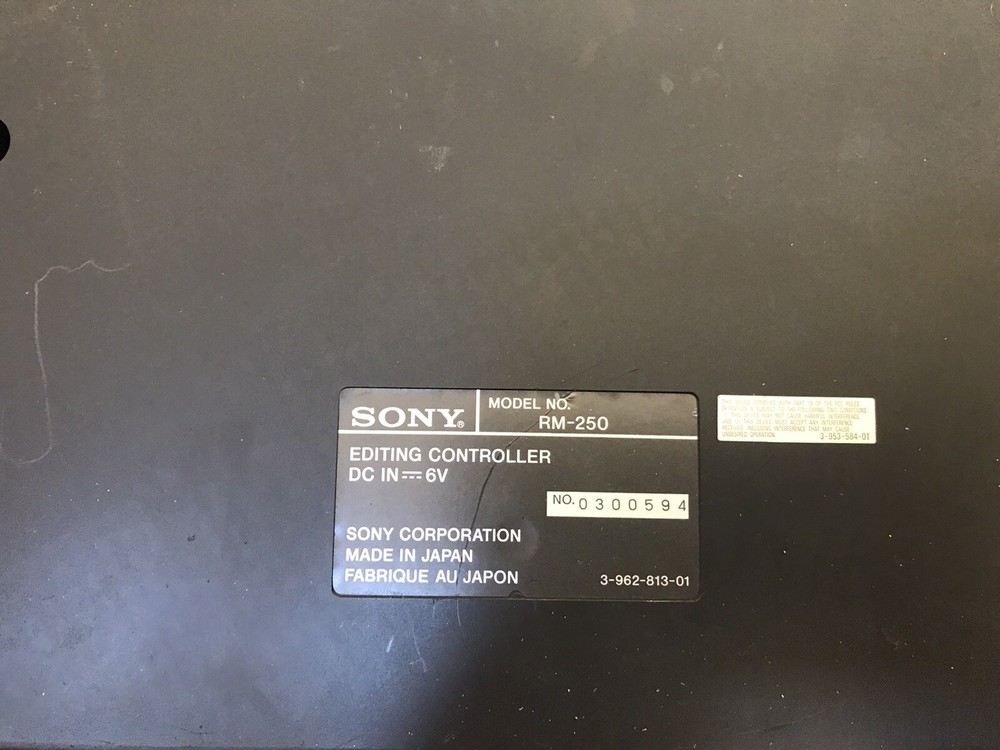 Vintage Sony RM-250 Video Editing Controller (untested/for parts)