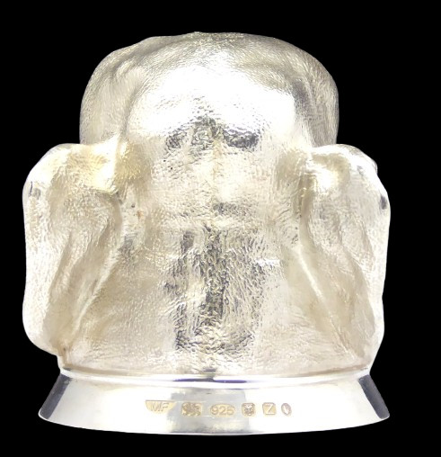 ABSOLUTELY STUNNING SOLID SILVER ELEPHANT STIRRUP CUP