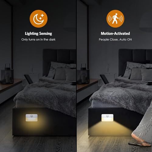 【6 Pack】Motion Sensor Night Light Stick-On Motion Sensor Lights Indoor