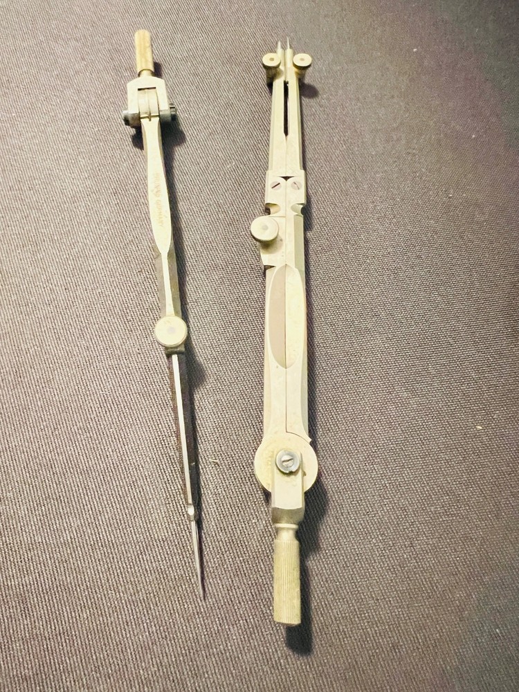 Charles Bruning Company Germany Vintage Drafting Tools Set Original Case