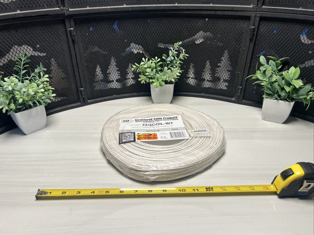 Structured Cable Products, SCP 22/2COIL-WT UNSHIELDED RISER 22 AWG 500ft