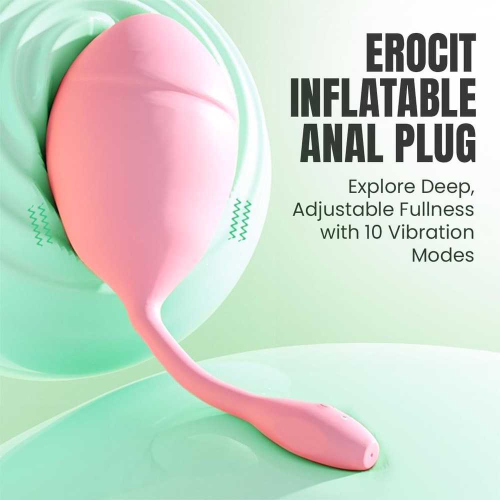Inflatable Prostate Vibrator for Men – Expanding Anal Plug with Remote Control