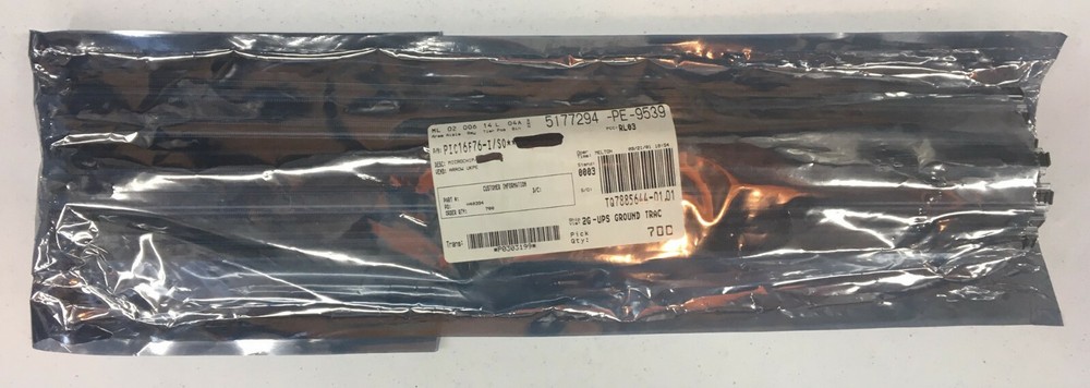 MICROCHIP PIC16F76-I/SO FLASH MICROCONTROLLER, SO-28 PACKAGE, 5 PIECES