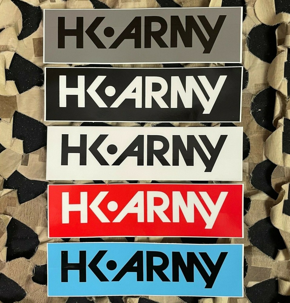 NEW HK Army Rectangle Typeface Sticker Pack - 5 Stickers
