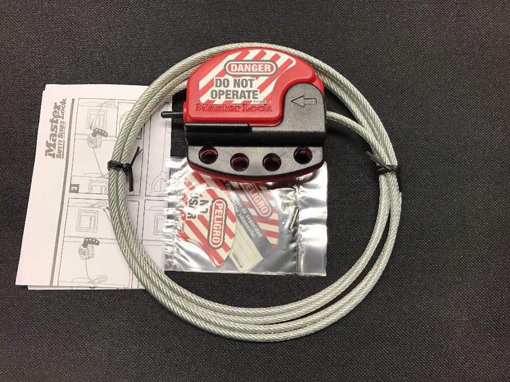 Masterlock S806 1.8m 6ft Lockout Adjustable Cable S806CBL6 Master Lock Safety