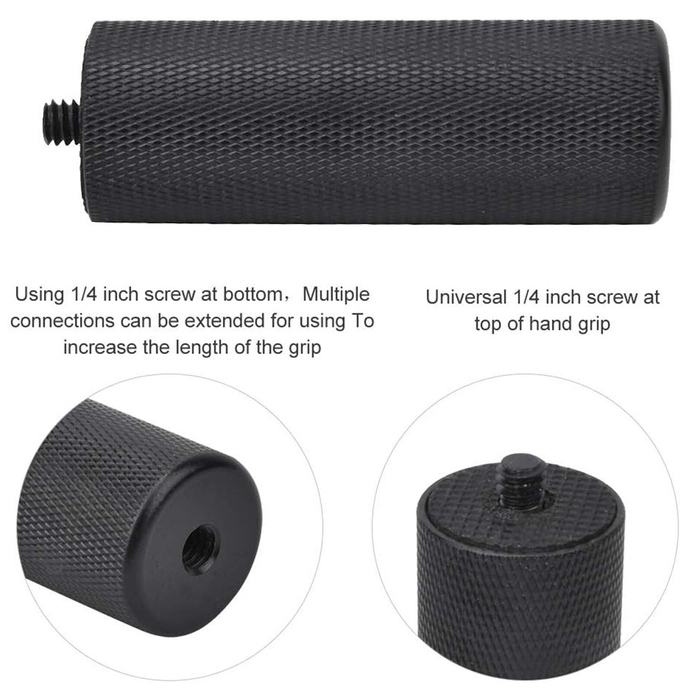 Aluminium 1/4" Screw Camera Handle Grip Stabilizer for DSLR Camera Fill Light