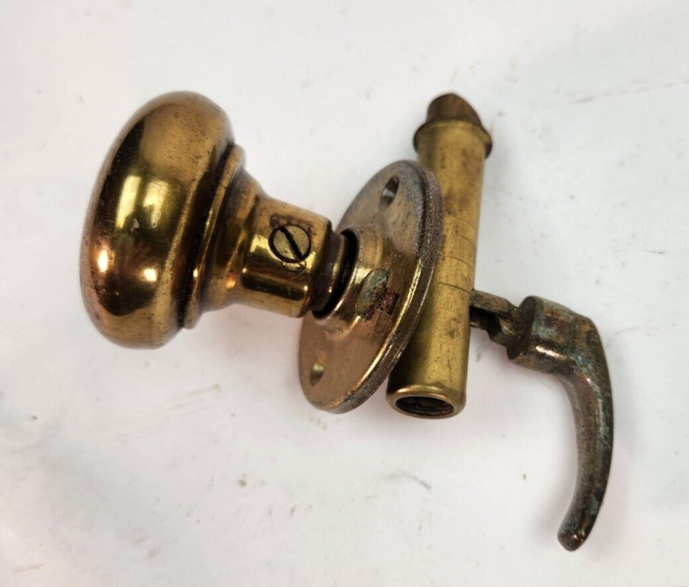 2 Antique Knobs Vintage Door Knobs Handles Spindle Old As Is Restoration Crafts