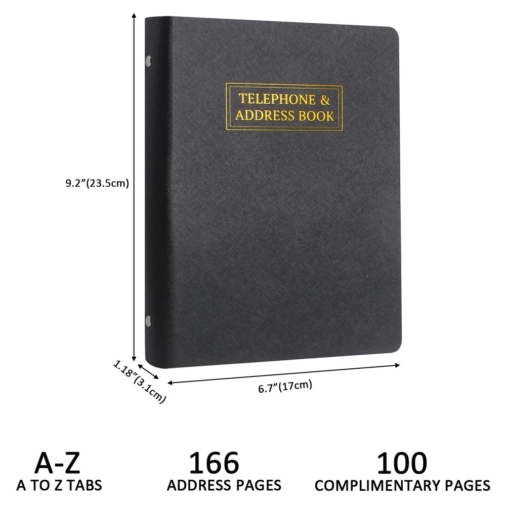 suituts Refillable Address Book with Alphabetical A5