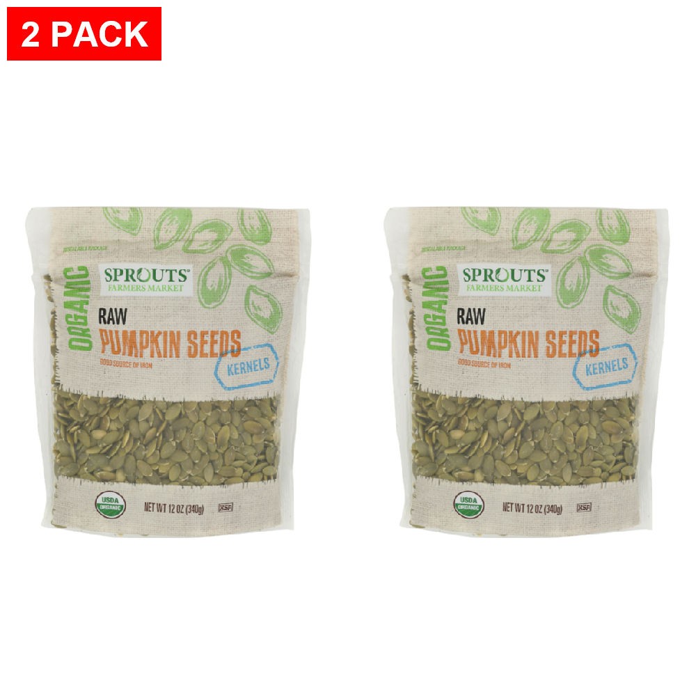 2 Pack - Sprouts Organic Raw Pumpkin Seed Kernels 12 oz