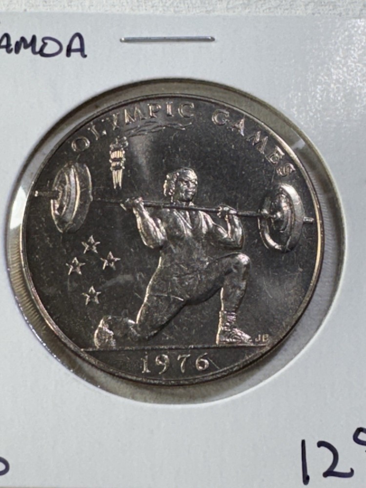 1976 Samoa 1 Tala Coin Olympic Commemorative Weightlifting