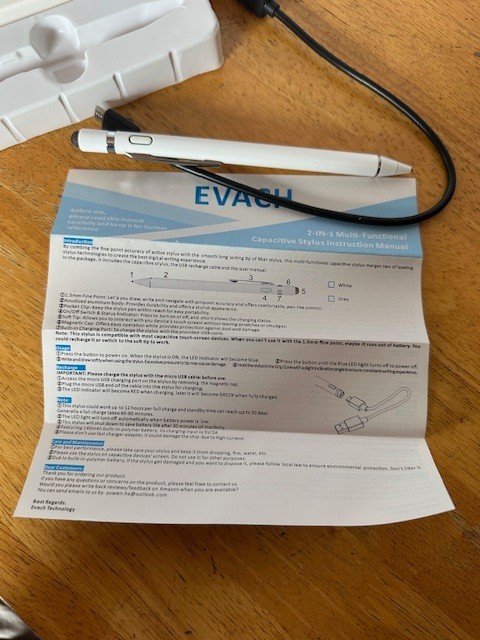 Evach Active Stylus Digital Pen High Sensitive & Accuracy for iPhone iPads