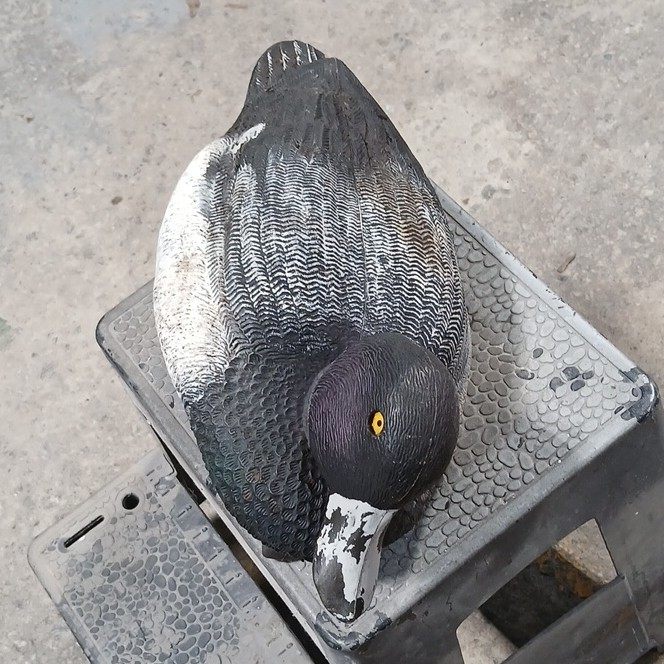 Flambeau Bluebill Floating Duck Decoy Black White Gray Plastic