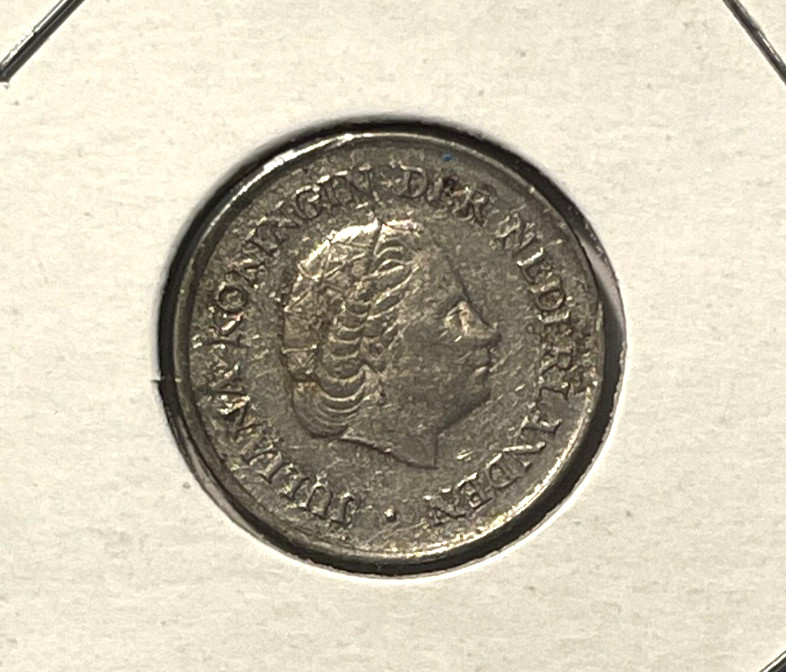 Netherlands 1972 25 cents coin