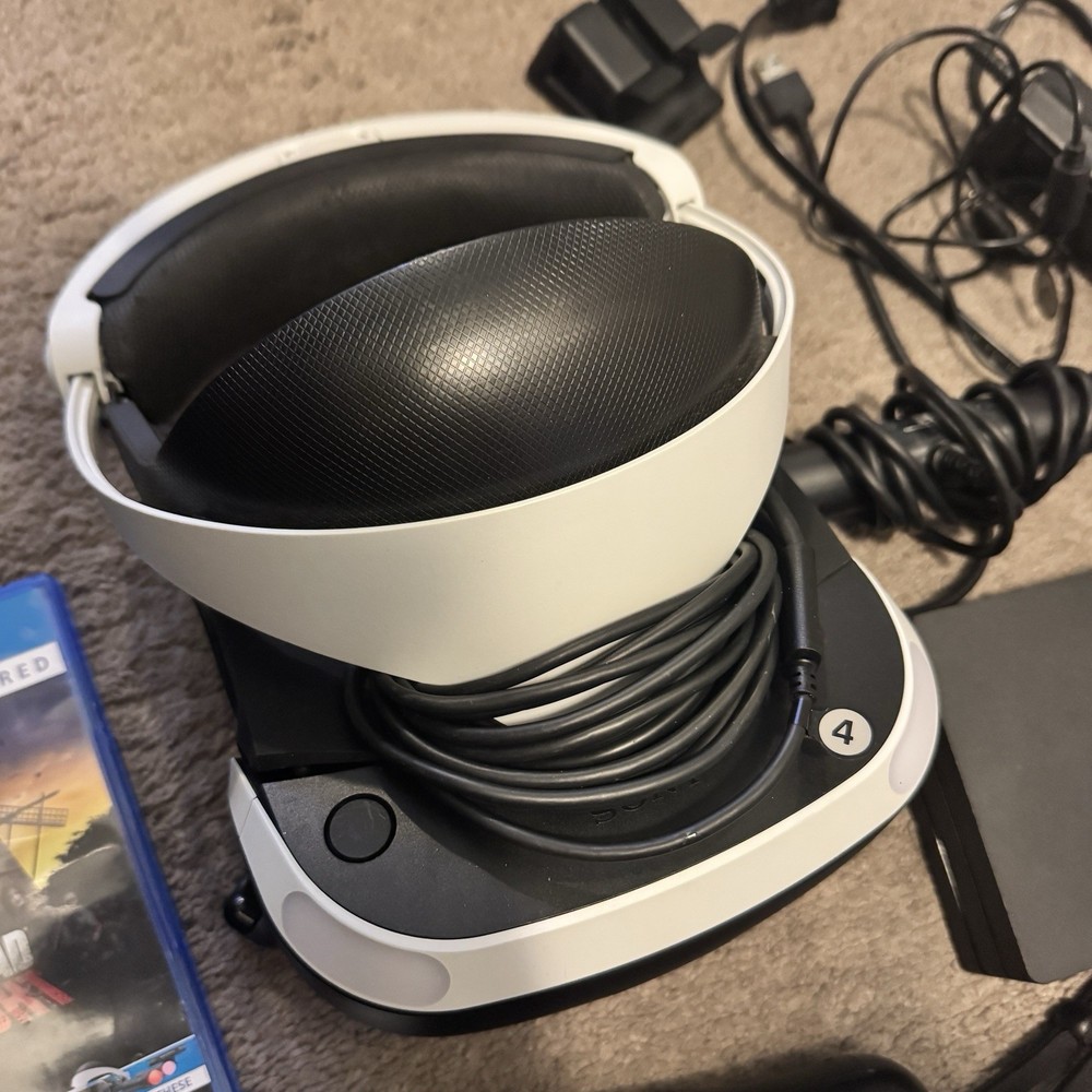 Sony PlayStation VR Headset Bundle, Move Controllers, Game, HDMI, Room-Scale VR